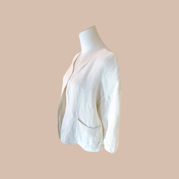 Eileen Fisher, the Fisher Project SZ Med linen cotton blend short sleeve jacket. - Picture 4 of 15